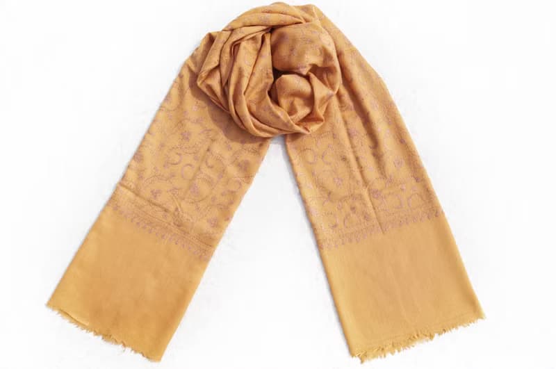 喀什米爾Cashmere/羊絨圍巾/純羊毛圍巾披巾/戒指絨披肩-刺繡花朵