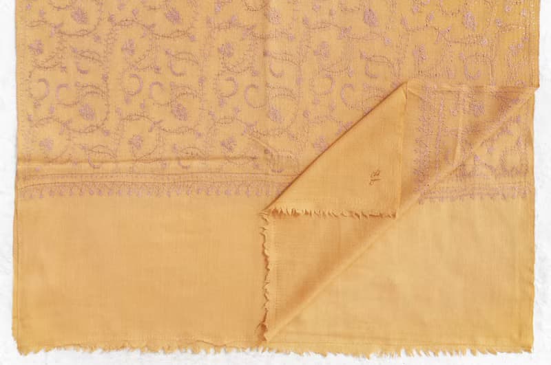 喀什米爾Cashmere/羊絨圍巾/純羊毛圍巾披巾/戒指絨披肩-刺繡花朵