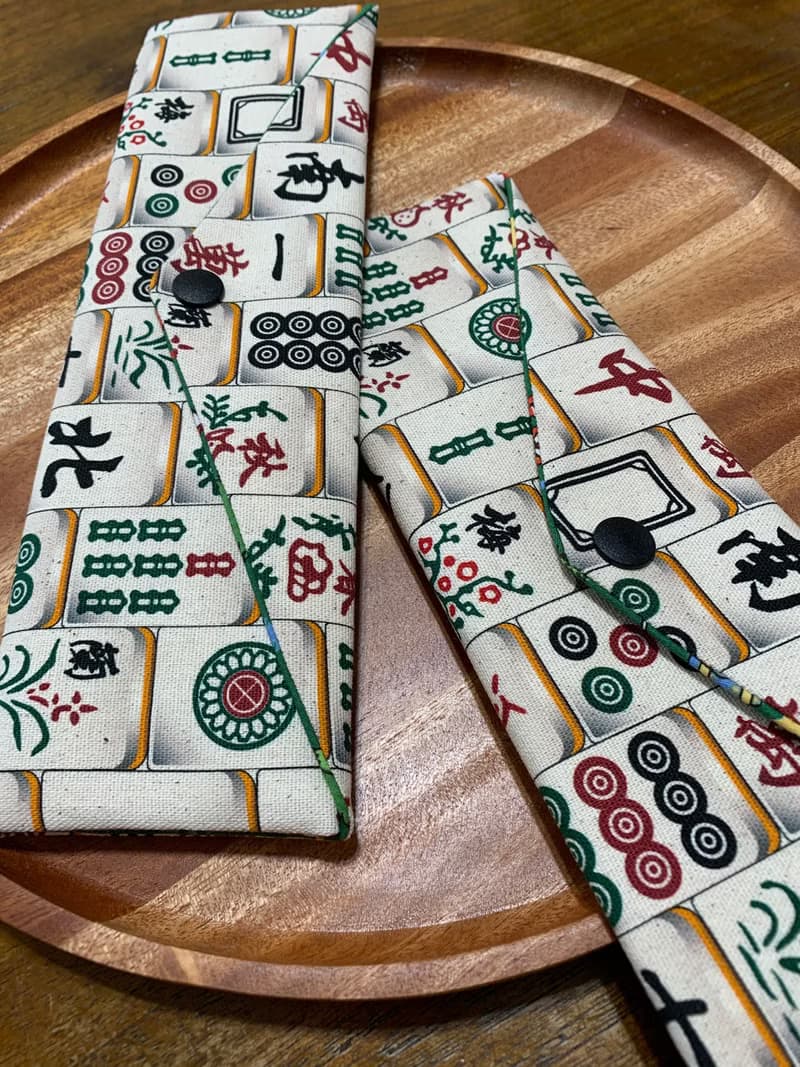 文青風環保純棉筷袋 大三元 原胚米白 日本 潮物 收納 手作餐具