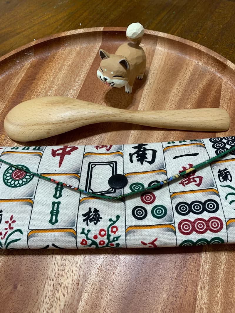 文青風環保純棉筷袋 大三元 原胚米白 日本 潮物 收納 手作餐具