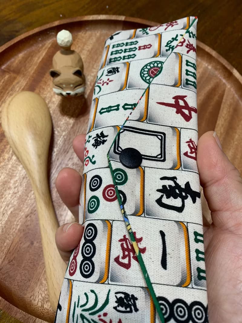 文青風環保純棉筷袋 大三元 原胚米白 日本 潮物 收納 手作餐具