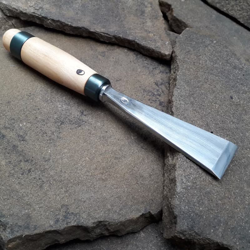 Forged chisel. Heavy Duty. Flat chisel. Fish Tail. Forged tool for woodcarving.