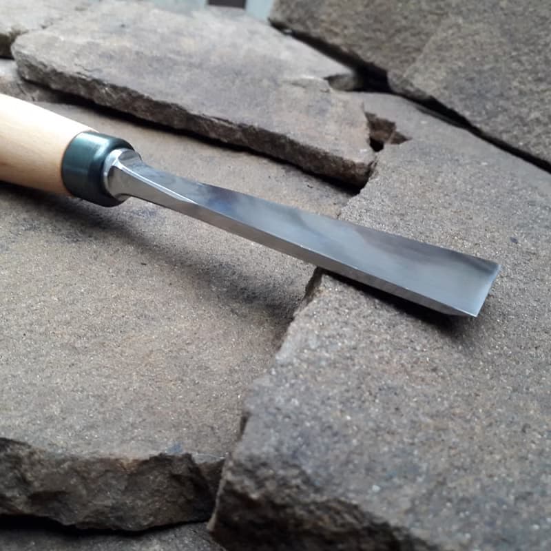 Forged chisel. Heavy Duty. Flat chisel. Fish Tail. Forged tool for woodcarving.
