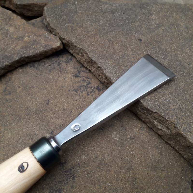 Forged chisel. Heavy Duty. Flat chisel. Fish Tail. Forged tool for woodcarving.