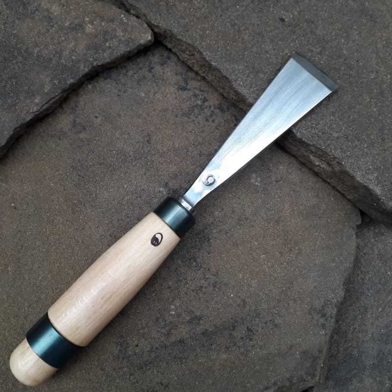 Forged chisel. Heavy Duty. Flat chisel. Fish Tail. Forged tool for woodcarving.