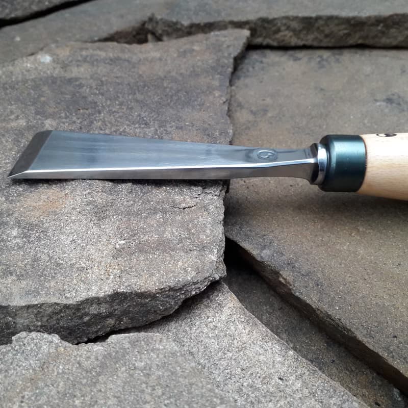 Forged chisel. Heavy Duty. Flat chisel. Fish Tail. Forged tool for woodcarving.