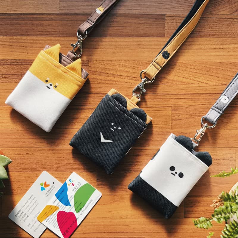 造型證件套 票卡夾 含掛繩 - 台灣黑熊