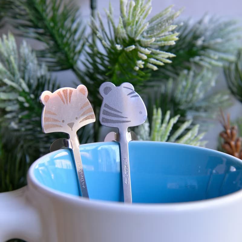 森林系萌君出沒攪拌匙 老虎 (2入)