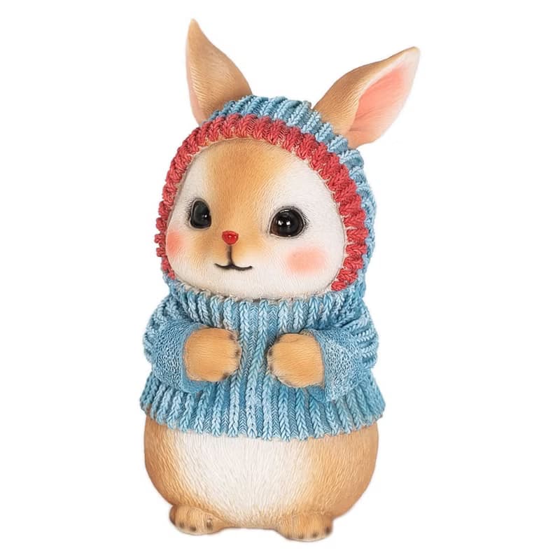 デバリエ ウサギ 置物 インテリア ガーデニング オーナメント レジン製 ニット帽 誕生日プレゼント 女性 ギフト 最適なプレゼント 正規品 cb014d