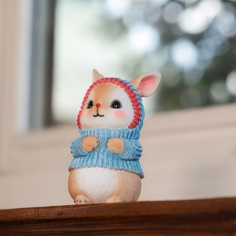 デバリエ ウサギ 置物 インテリア ガーデニング オーナメント レジン製 ニット帽 誕生日プレゼント 女性 ギフト 最適なプレゼント 正規品 cb014d