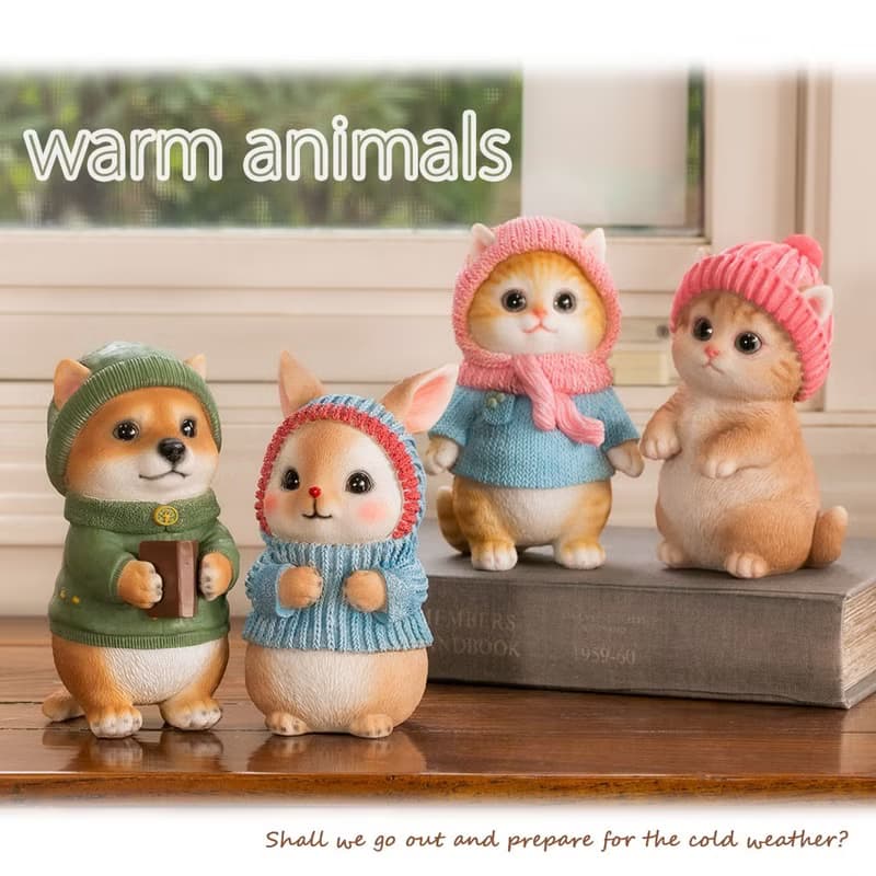 デバリエ ウサギ 置物 インテリア ガーデニング オーナメント レジン製 ニット帽 誕生日プレゼント 女性 ギフト 最適なプレゼント 正規品 cb014d