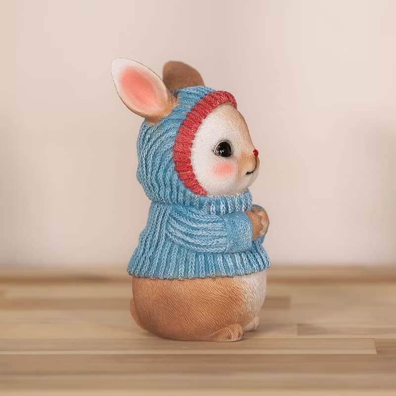 デバリエ ウサギ 置物 インテリア ガーデニング オーナメント レジン製 ニット帽 誕生日プレゼント 女性 ギフト 最適なプレゼント 正規品 cb014d