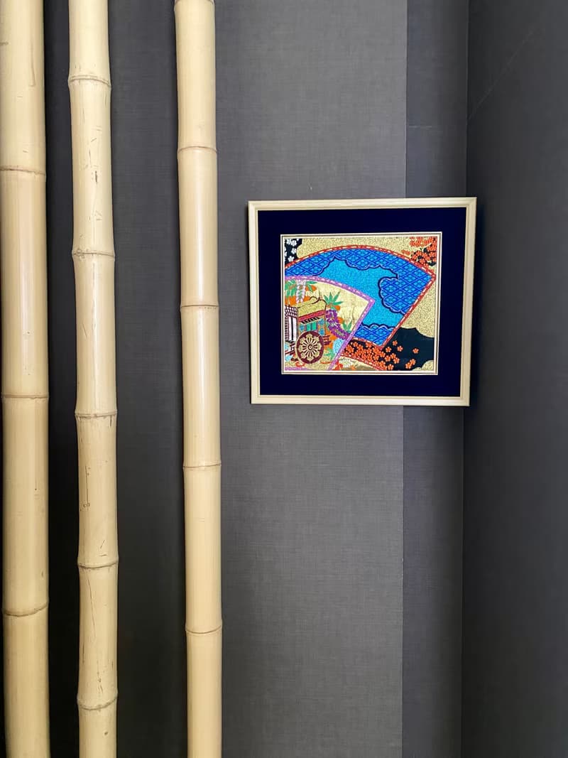 きものからつくるアートパネル　033　縁起物　壁掛け　絵画　1点もの