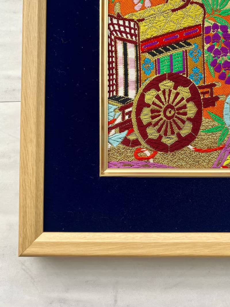 きものからつくるアートパネル　033　縁起物　壁掛け　絵画　1点もの