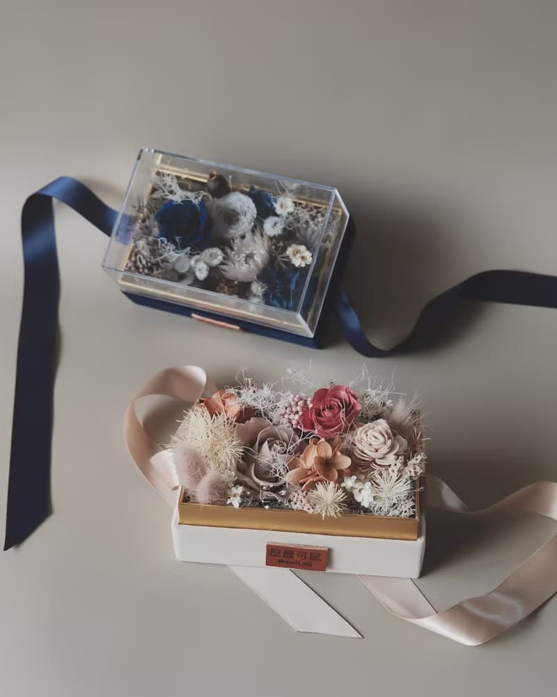 xuli.96 Flower box 絨面永生花花盒