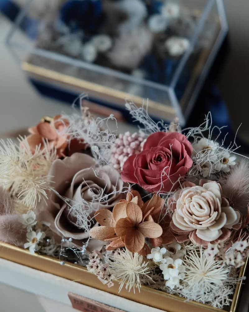 xuli.96 Flower box 絨面永生花花盒