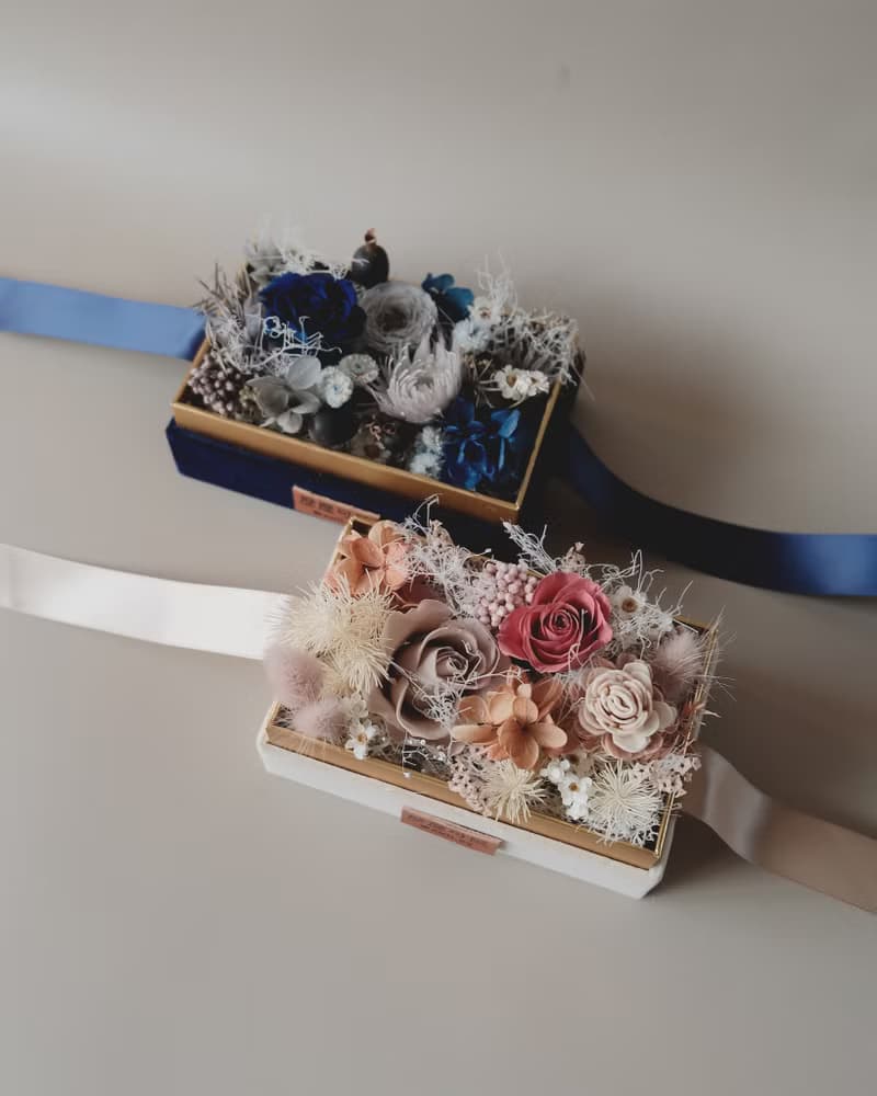 xuli.96 Flower box 絨面永生花花盒
