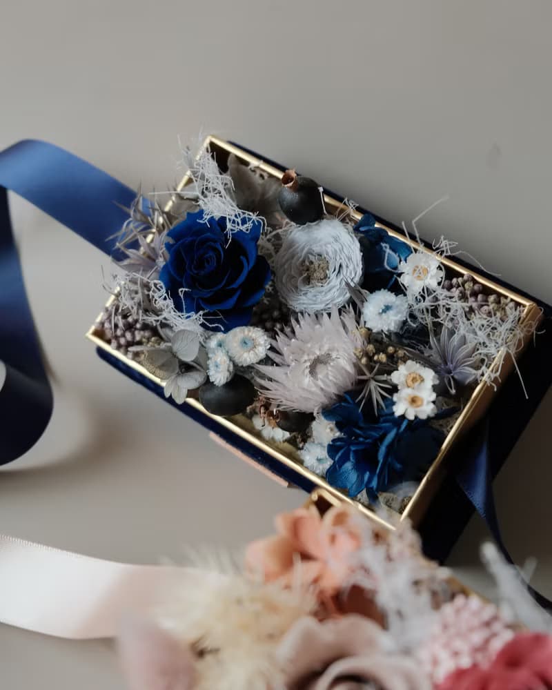 xuli.96 Flower box 絨面永生花花盒