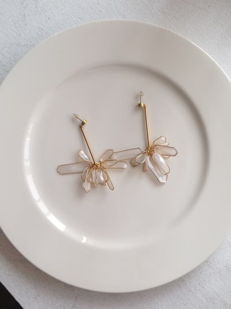 採礦 耳環 / 耳夾可 樹脂 耳環 婚禮飾品 夾式耳環 生日禮物