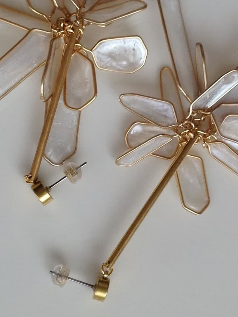 採礦 耳環 / 耳夾可 樹脂 耳環 婚禮飾品 夾式耳環 生日禮物