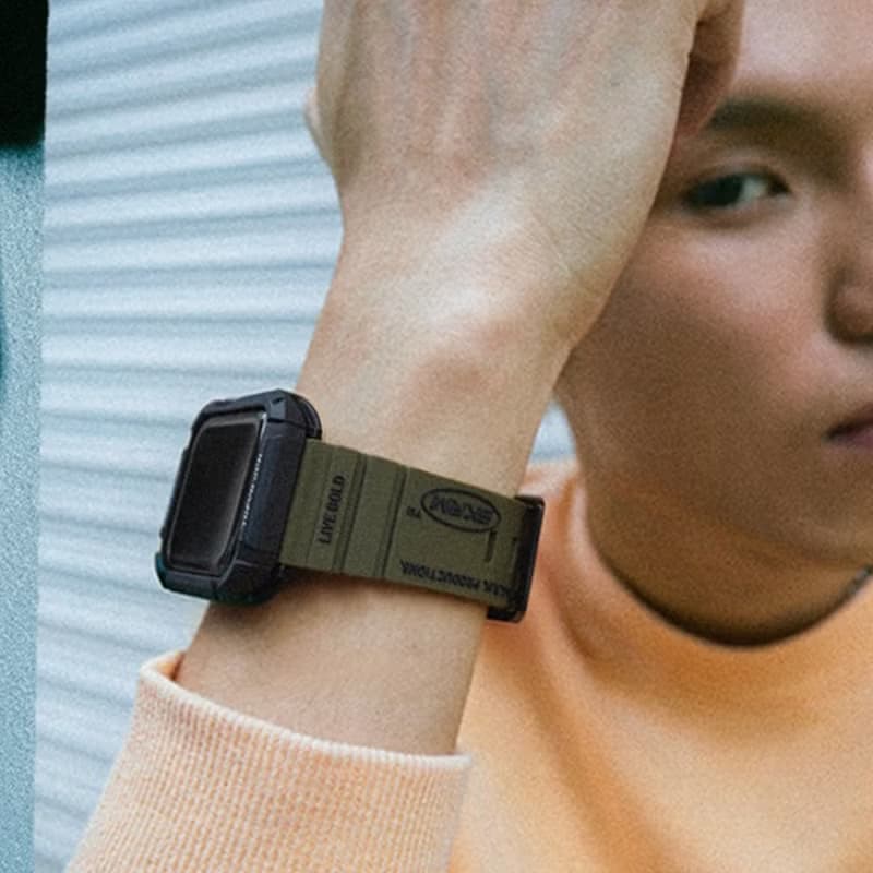 Apple Watch 42/44/45/46/49mm Shokku 街頭款矽膠錶帶-綠色