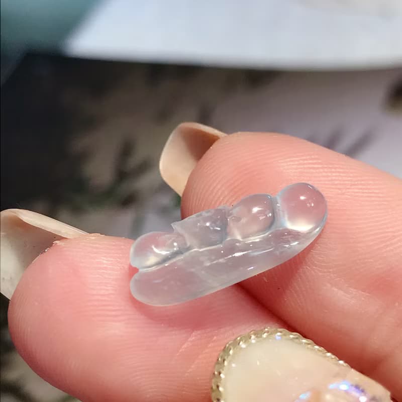 玻璃種翡翠巧雕福在眼前 | 裸石 | 天然緬甸玉A貨翡翠 | 送禮