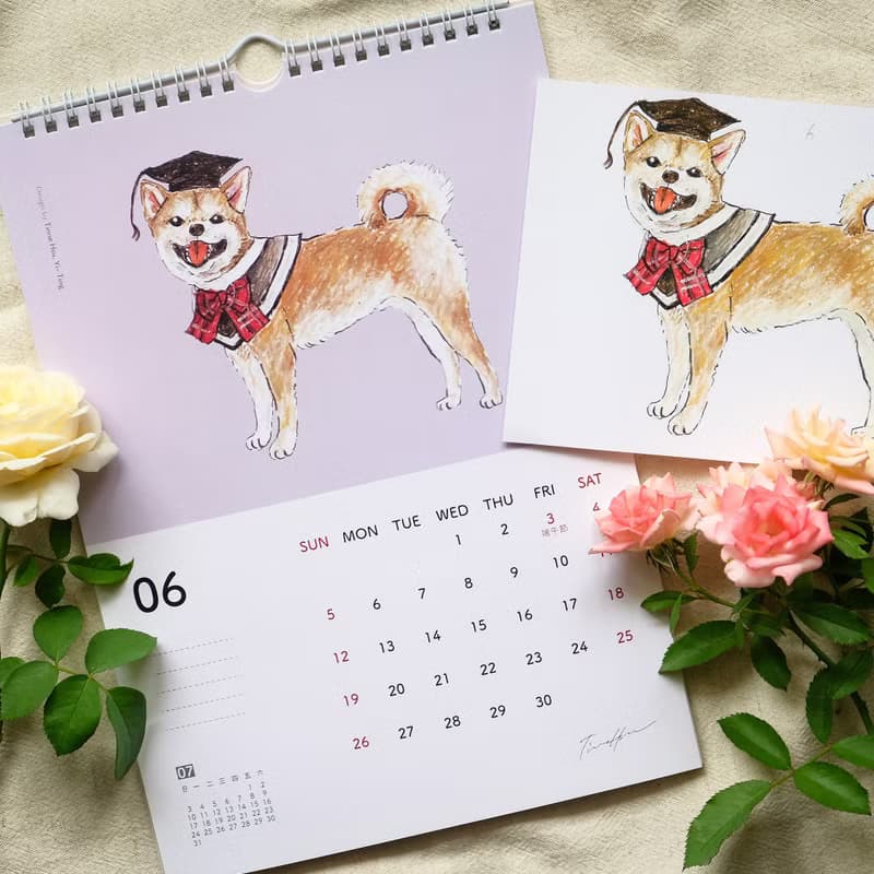 【聖誕禮物】2022 貓犬月曆 節慶插畫 Design by Tinne Hsu