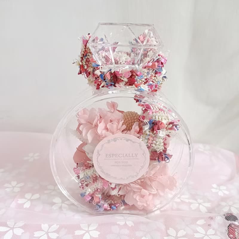 情人節禮物花束香水瓶永生玫瑰康乃馨 生日結婚捧花永生乾燥花母