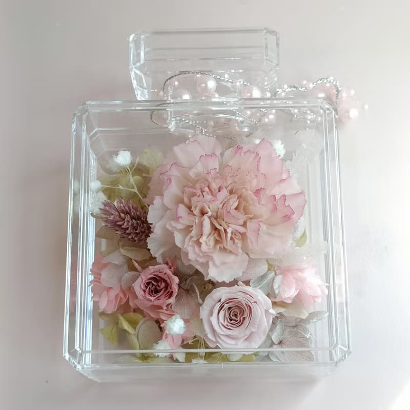 情人節禮物花束香水瓶永生玫瑰康乃馨 生日結婚捧花永生乾燥花母