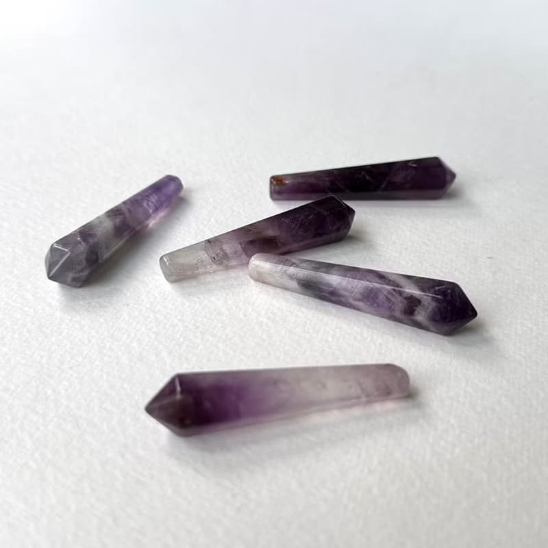【水瓶雙魚|2月誕生石】紫水晶|迷你六角柱 辦公室家中療癒 擺飾