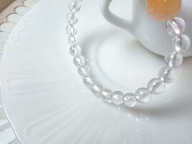 手鍊 珠串設計 紅髮晶+兔毛晶+白水晶