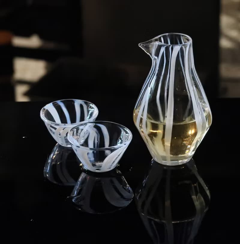 直紋茶酒兩用壺/杯 | 玻璃熾造 工坊手作