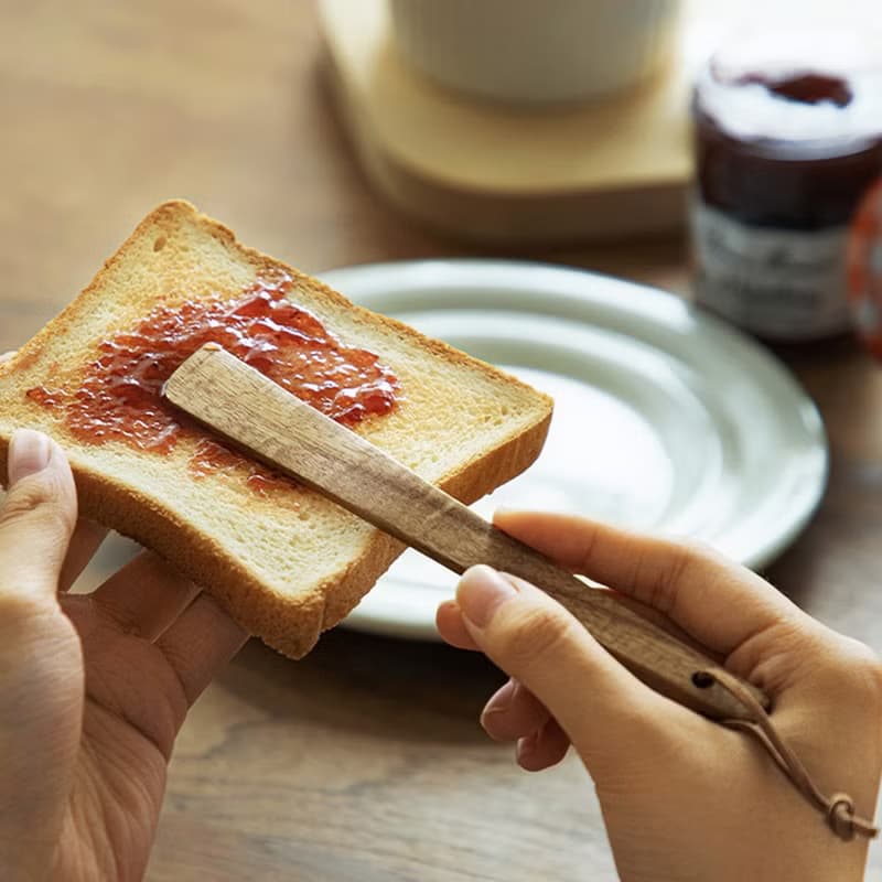 日本霜山 柚木包餡勺/奶油果醬抹刀