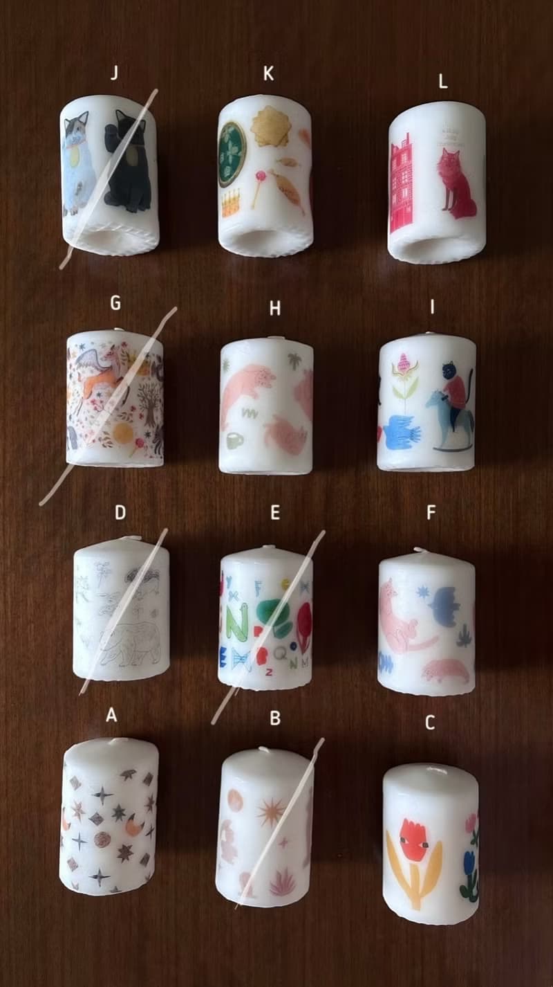 【也形】| 當作主角的裝飾蠟燭 | 柱狀裸燭燃燒後仍可保有圖樣