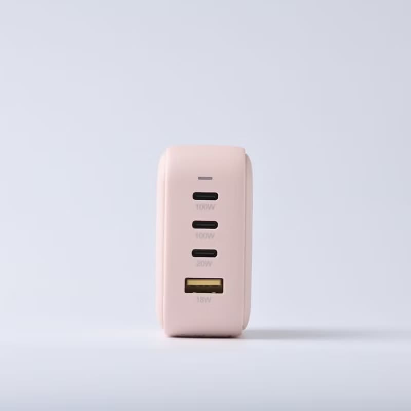 HaoO 懶散兔啾先生聯名 100W 氮化鎵PD+QC充電器 | 4孔快充