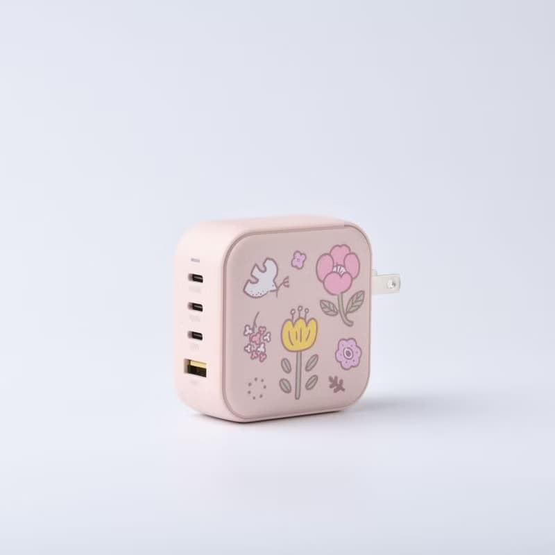HaoO 懶散兔啾先生聯名 100W 氮化鎵PD+QC充電器 | 4孔快充