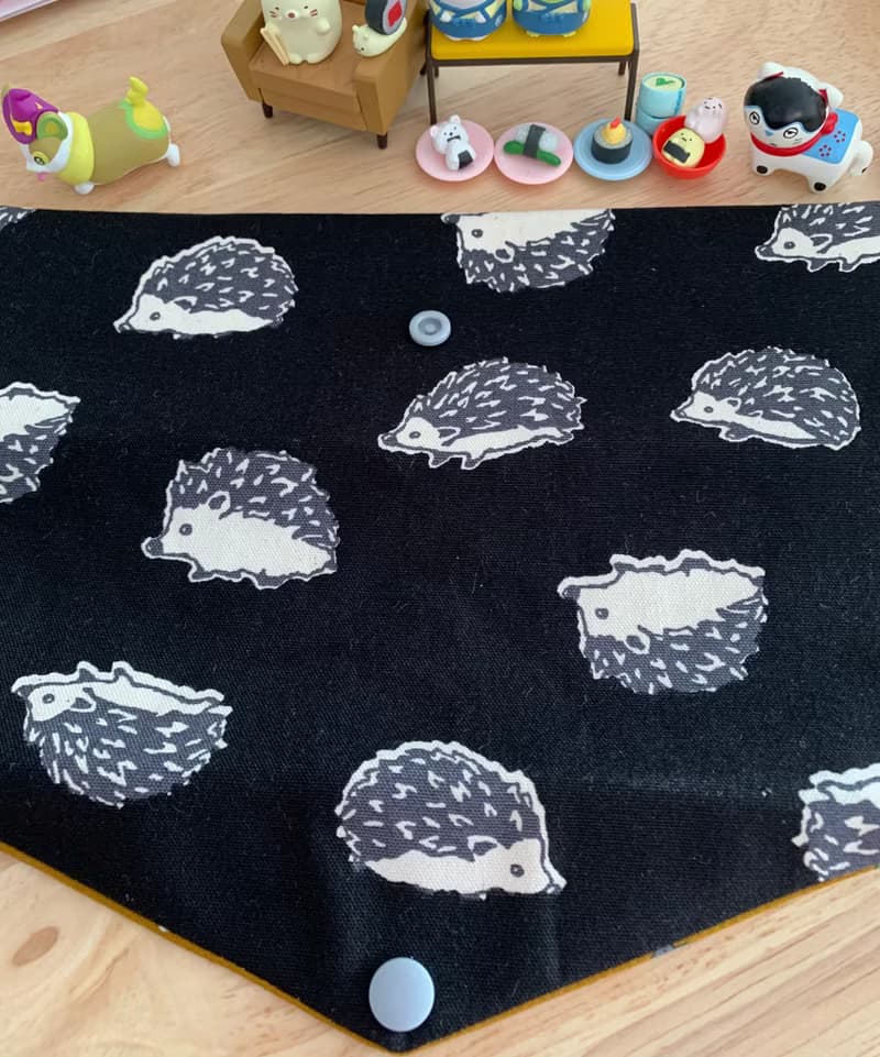 文青風環保純棉筷袋 萌萌噠小刺蝟 酷帥夜黑 日本 潮物 收納 手