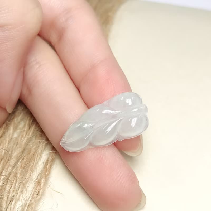 【一葉致富】冰種翡翠葉子 | 天然緬甸A貨翡翠 | 送禮