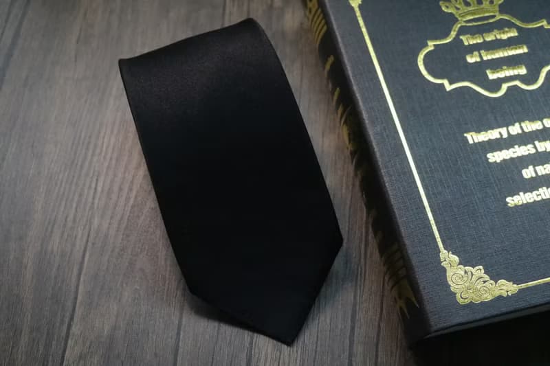 極致質感黑色領帶素色簡約型男百搭款