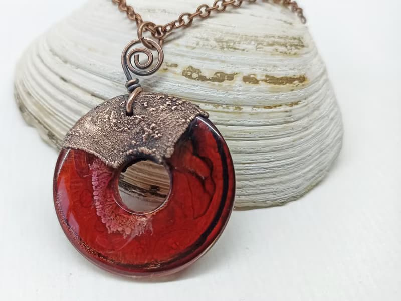 Ring of Fire necklace / Resin necklace 火 項鍊 樹脂 生日禮物