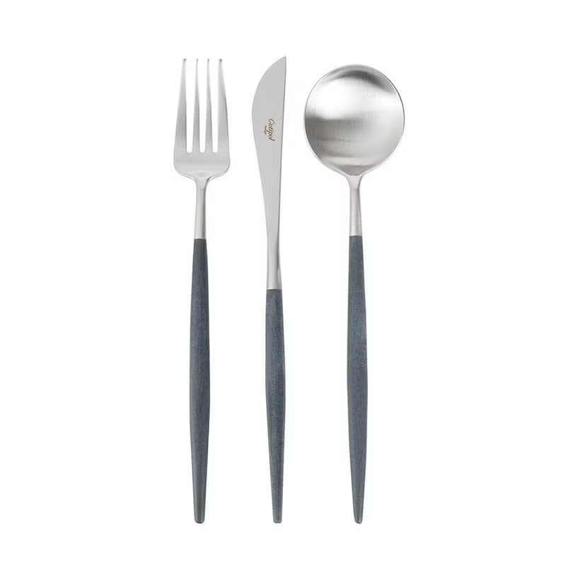 葡萄牙Cutipol GOA系列藍柄主餐三件組(刀叉匙)