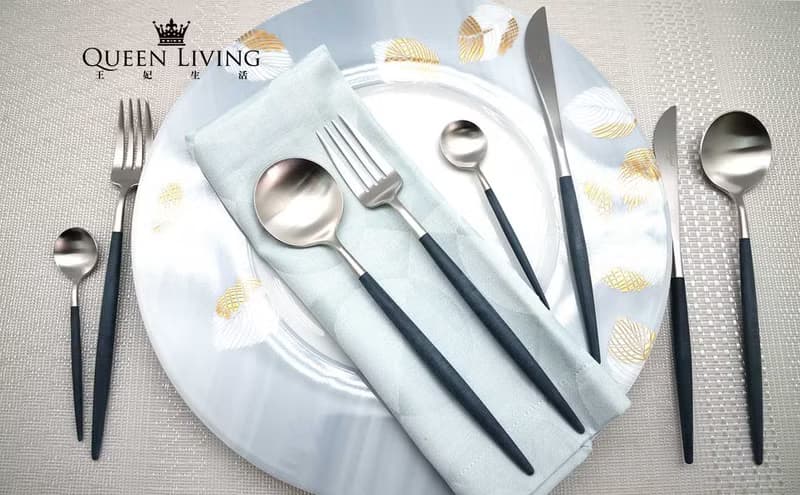 葡萄牙Cutipol GOA系列藍柄主餐三件組(刀叉匙)