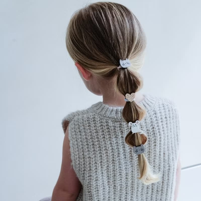 英國Mimi & Lula_AW25_秋日山林_貓咪老鼠迷你髮束8入