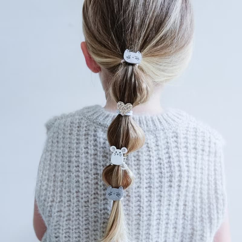 英國Mimi & Lula_AW25_秋日山林_貓咪老鼠迷你髮束8入