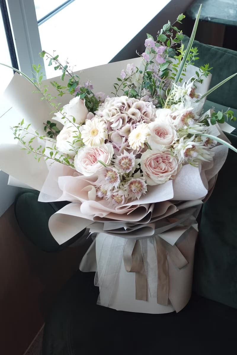玫瑰富翁 綜合玫瑰繡球花束 生日花束 求婚花束