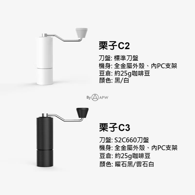 【Timemore】泰摩咖啡 栗子C3-魚Pure壺 手沖咖啡禮盒7件組 黑/白