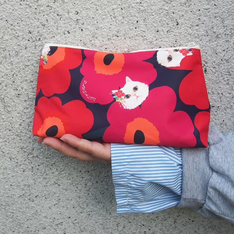 貓咪 防水化妝包 收納包 雜物包 手做布包