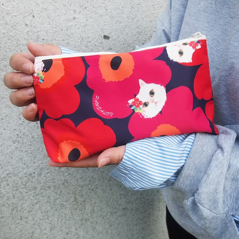 貓咪 防水化妝包 收納包 雜物包 手做布包
