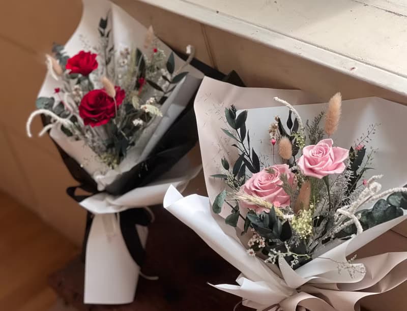 永生花 永生玫瑰花束 告白花束 求婚花束 情人節花束 不凋花 乾燥