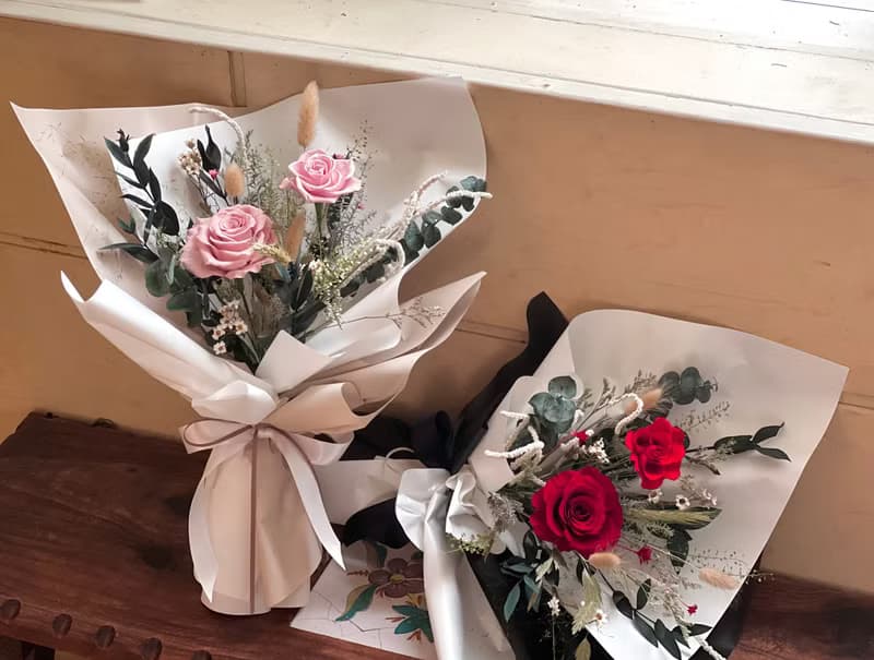 永生花 永生玫瑰花束 告白花束 求婚花束 情人節花束 不凋花 乾燥